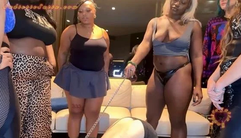 Sadistic Satin - Brit Bitch Boy Group Humiliation Domination with Goddess Satin Female Domination