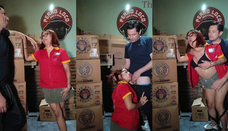 Store clerk has sex with her boss in the back room with sexy Velvetbunny 2026/HD