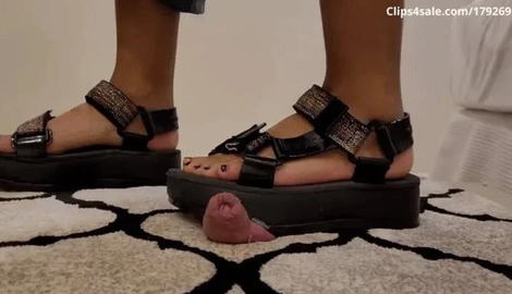 Medusa and her sandals designed to crush with STEP TO A PULP