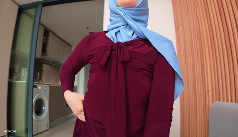 Step Mom in a hijab accidentally caught my naughty stare on her round ass with famous models Wow Love, Wowlove2 2026/FullHD