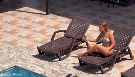 I can't believe it, my stepson is masturbating while I sunbathe. with internet sensations Anissa Miller, Massimo 2026/FullHD