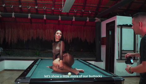 My best friend's stepdad is a photographer; I invited him over when I was home alone, and we had sex on the pool table. with seductive models Daniela Andrea, JeanPaul 2026/FullHD