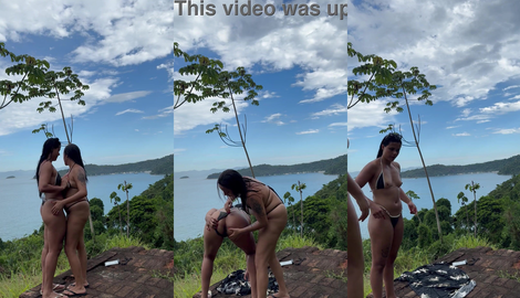 Lesbian couple have sex on a beach in Rio de Janeiro. with captivating beauties Marcella Elasemacao, Isa Elasemacao 2026/FullHD