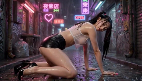 Asian Hooker and Naughty Librarian in Tiny Mini Skirt - Blowjob & Massive Facial AI Generated 2026/FullHD