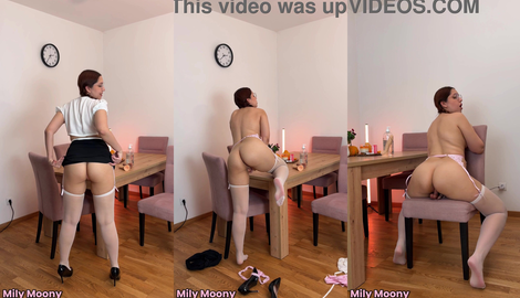 Intense Vibrator & Dildo Play With Double Penetration In White Thigh Highs with Mily Moony 2026/FullHD