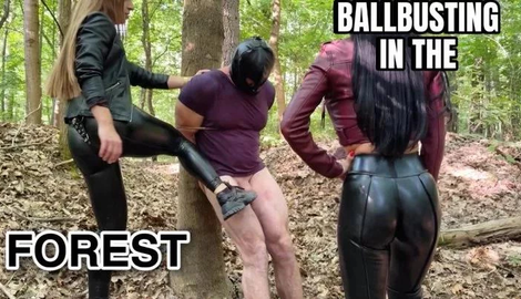 Ballbusting In The Woods with LadyAnnabelle666 and Evil Woman