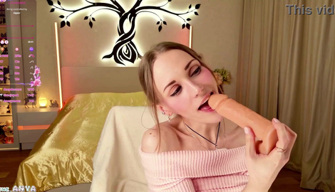 Ukrainian Girl – Solo Dildo Sucking – Close Up with sexy The Anya 2026/FullHD