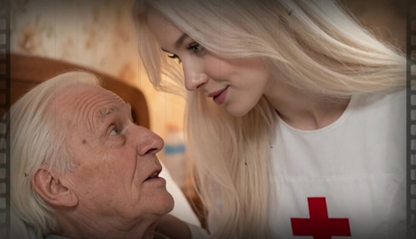 Horny nurse lets an old man fuck her ass until she swallows his cum - AI-generated content 2026/FullHD
