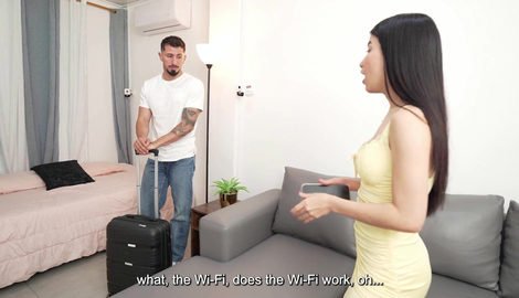 Anal Cumshot - Petite Latina offers her tight ass to a dissatisfied guest so he can fuck her hard! with internet sensations Sara Taylor, Valentino Roca 2026/FullHD