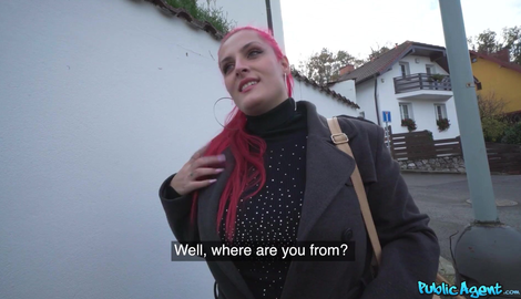I Cum in her Mouth after Fucking this Pink Haired BBW with Huge Boobs - Public Agent with gorgeous models Erik Everhard, Olivia Stark 2026/FullHD