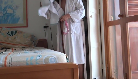 My stepson always jerks off while filming me getting dressed after we fuck, and he cums in front of me. with sexy Ardientes69 2026/FullHD