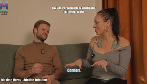 SUBCRIBERS - She takes me with her strap-on, double-fists me, and I end up wide open on her biggest toys. showcasing Adeline Lafouine, Maxime Horns 2026/FullHD