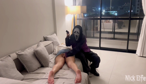 Ghostface is banging a naughty blonde who got distracted and left the door unlocked; the naughty girl obeyed and sat down hard!! and gorgeous models NickDreadLocks, AIasmimOliver 2026/FullHD