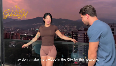 Having sex with my COLOMBIAN WIFE on a balcony in Medellín – MILF, Salome Gil 2026/FullHD