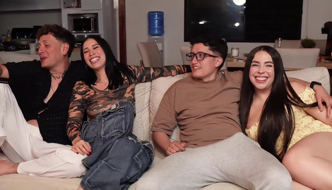 A movie night with friends ends in a rough and hot foursome - Katty Blake with lovely models The Pipeboy, Nick Jovel, Viky 2026/FullHD