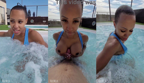 In a Jacuzzi with the famous ex-porn star Noe Milk and she gives me a mind-blowing, risky blowjob starring gorgeous models Noemilk, Xaviphoto 2026/FullHD