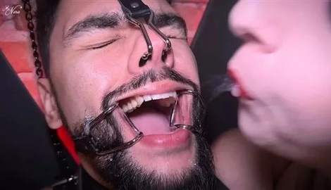 Nara Cover Her Slave Face And Chaste Cock In Her Spit with Mistress Nara Neveu