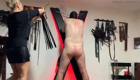 Mistress Johanna - (Spanish) - Slave Whipped And Branded! Part 1