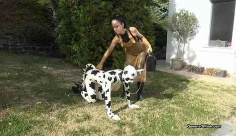 Latex cow inspected and fucked stage 1 - Fetish Liza and Natalie Goth TV with Queens of Kink