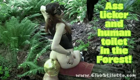 Toilet Time for Goddess Amelia in the Forest with Club Stiletto
