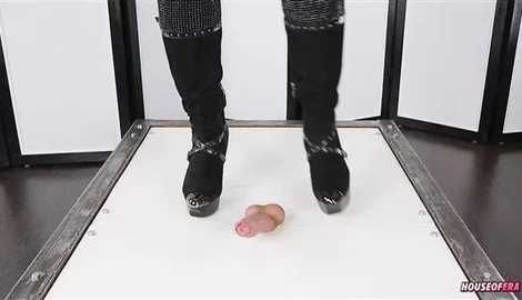 High heels BALLBUSTING CBT & Edging Orgasm POV with House of Era