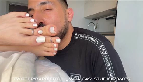Foot Queen - white toes worship (2) with Mila