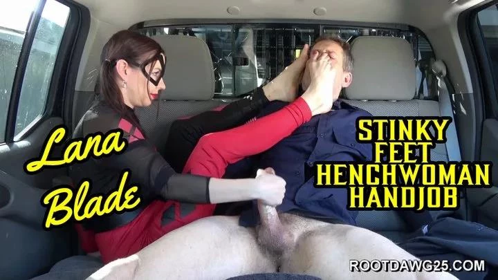 Stinky Feet Henchwoman Handjob. Starring Lana Blade