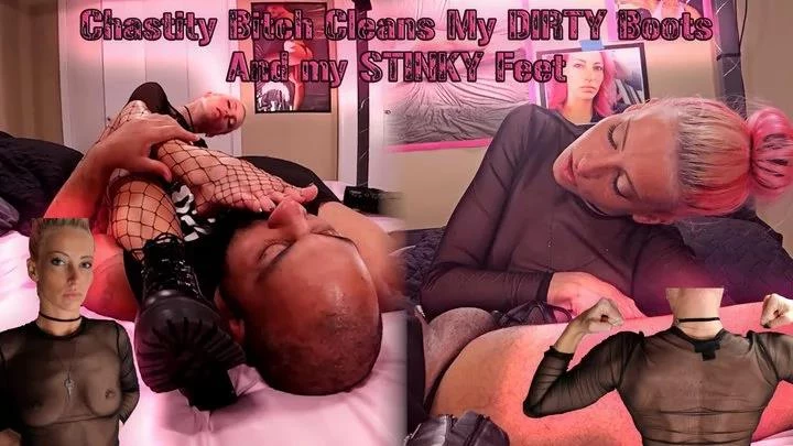 Chunky Boot Worship and Sweaty Foot Cleanup with Goddess BBGRL