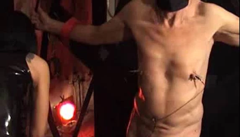 Industrial Nipple Torture Part 1 with Mistress Dometria