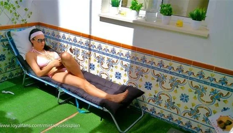 Exclusive Mistress - Used On The Terrace with Mistress Isis Spain