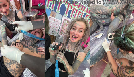 Tattooed Girl Gets Her Titties Inked Then Rides Cock and Takes Anal with charming models Anuskatzz, Edone Kaliyuga, Nikolaz Zpageti 2026/FullHD