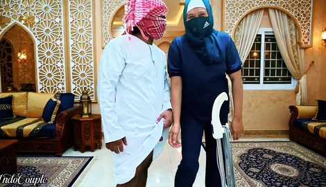 Muslim Hijab Indonesian Housemaid asked to suck boss Dick and swallows cum with hot models Indowife, Pinaythreesome 2026/FullHD