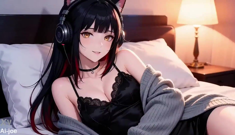 A sexy girl with black and red hair, performing an extremely difficult pose. Perfect oral sex, deep throat You must come and have a look! AI-generated 2026/FullHD