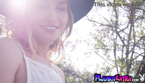 Bombastic blonde teen cowgirl Skye Blue reveals her sweet pussy outdoor 2026/FullHD
