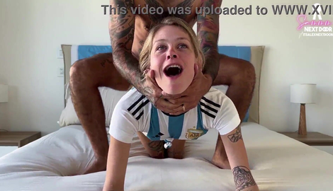 Petite Blonde Fucks Her Argentine Messi in His Jersey Before the 2026 World Cup: Bounce on Your Cock and Celebrate and gorgeous models Sammm Next Door, Alexxx Next Door/FullHD