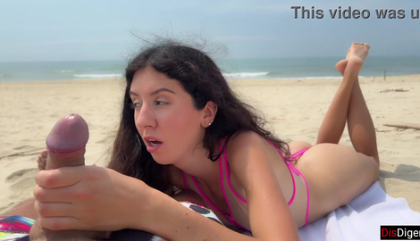 Public Handjob on the Beach Huge Cum from Hand must watch with Katty West 2026/FullHD