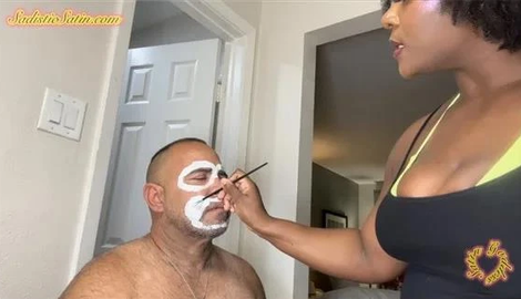 Sadistic Satin - Paypig To Party Clown Humiliation with Goddess Satin Female Domination