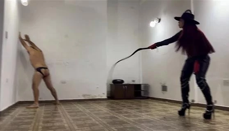BQ Fierce Bullwhipping in full leather by the Bootsqueen