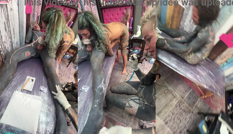 Wild Tattoo Shop Moment - Tattooing While Giving a Head with adorable models Anuskatzz, Edone Kaliyuga, Nikolaz Zpageti 2026/FullHD