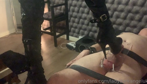 Just A Little Ball Crushing with Lady Dark Angel UK