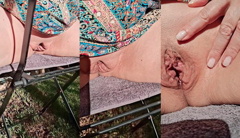 Maturemons, hanging my drapes out in the garden. 2026/FullHD