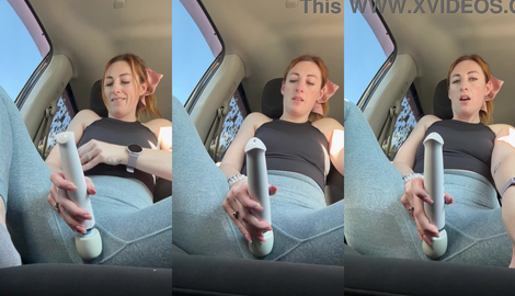MILF soaking her yoga pants in car presenting Cay Wild 2026/FullHD
