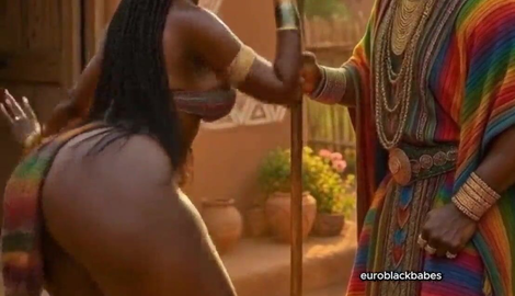 Sexy African AI ebony village maiden big boobs big ass seduced and raw fucked by handsome big dick prince. Hardcore creampie sex in traditional hut: blowjob, doggy, missionary, massive tits bouncing 2026/HD