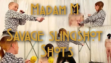Savage Slingshot Shots Extreme Bondage CBT Catapult Punishment with Madam M
