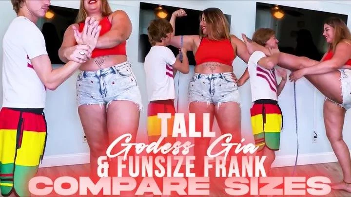 Tall Goddess Gia & Funsize Frank Compare Sizes - 2025/FullHD