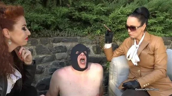 Double Cigar Ashtray Slave - Fetish Liza and Lady Renee with Queens of Kink - 2025/FullHD