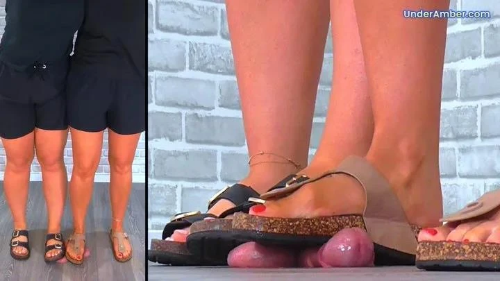 Stomping Your Cock And Balls In Our Dusty Old Birkenstocks - Goddess Amber And Miss Lucy with Under Amber - 2025/FullHD